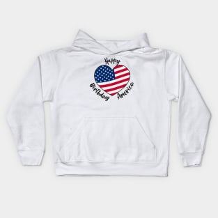 happy birthday America Kids Hoodie